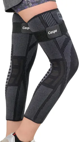 Miniatura 10 de Caspe Leg Compression Sleeve With Strap, Full Length Thigh Knee Calf Support, Knee Compression Sleeve Women & Men, Full Leg Support for Light