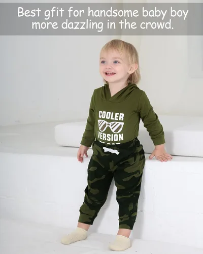 Miniatura 2 de NZRVAWS Baby Boy Clothes Newborn Boy Outfit 0 3 6 12 18 Months Toddler Hoodie Romper Long Pant Infant Clothing