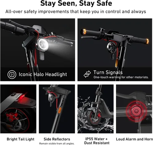 Miniatura 7 de NIU 100P/100F/300P/300X Electric Scooter Adult - E Scooter with Suspension, 600-1000W Peak Power, 18-37.3 Miles Max Range, Top Speed 17.4-23.6MPH