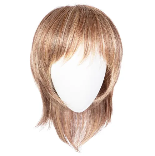 Miniatura 16 de Raquel Welch Hairuwear, peluca de longitud media con capas de volumen sutil y lazo negro, gorra de tamaño medio, RL10/12 castaño iluminado por el sol