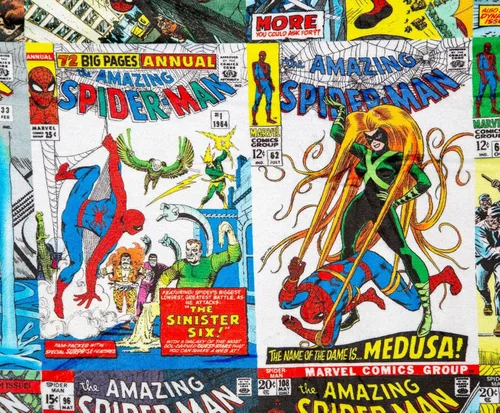 Miniatura 3 de Marvel Spider-Man - Manta de forro polar con respaldo de sherpa rojo para el 60 aniversario Funda de poliéster suave de felpa para sofá y cama