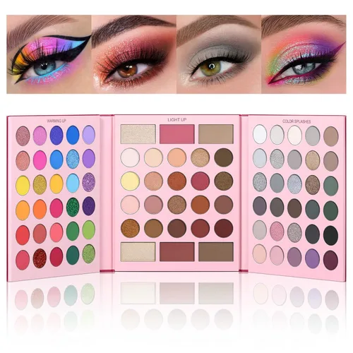 Miniatura 8 de UCANBE Paleta de sombra de ojos desnudos de 60 colores, paleta de maquillaje de desnudos neutros cálidos, brillo mate natural, sombras de ojos