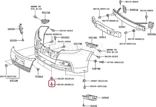 Miniatura 6 de Rexka Perno de tornillo de moldeo basculante para cubierta de parachoques para 90159-60498 Tacoma, Tundra, Highlander, RAV4, ES, GS, is, LS, RX
