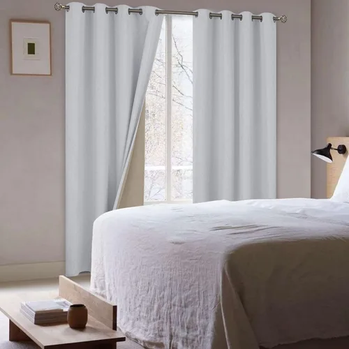 Miniatura 7 de BGment - Cortinas 100 % Blackout con revestimiento para la habitación, cortinas con ojales, de lino con textura de aislamiento térmico para la sala
