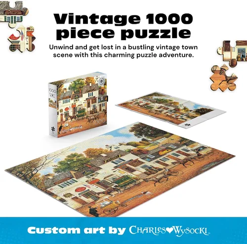 Miniatura 2 de Buffalo Games Charles Wysocki Olde Cape Cod - Rompecabezas de 1000 piezas - 26.75 x 19.75 pulgadas, paquete de 1-1000 piezas rompecabezas