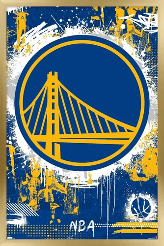 Trends International NBA Golden State Warriors - Póster de pared con logotipo Maximalist 23, 22.4 pulgadas de largo x 14.7 pulgadas, versión Versión