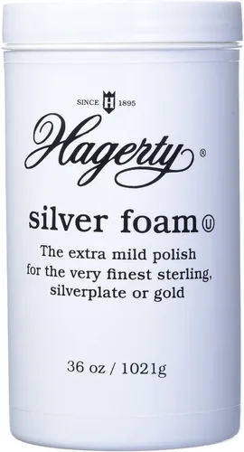 Hagerty Espuma de Plata: Sutil Pulidor de Plata, Elimina Suavemente el Deslustre de la Esterlina, Placa de Plata y Oro, 36 Onzas