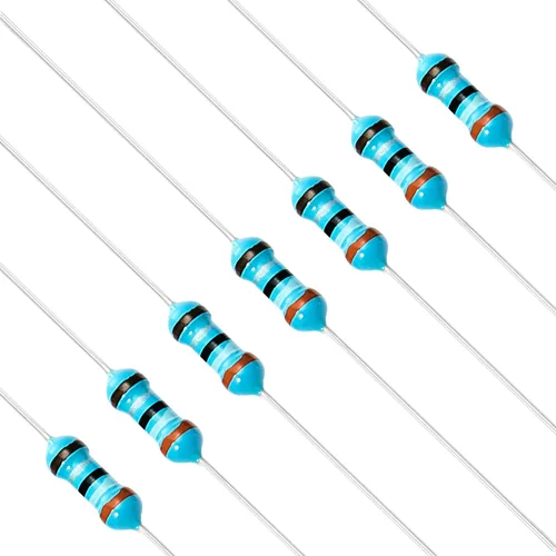 Miniatura 111 de Chanzon 100pcs 1/4W (0.25W) 62 Ohmios Resistencia fija de película metálica Ohmios 0.01 ±1% Tolerancia 62R MF Resistencias de orificio pasante