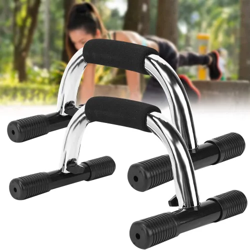 Miniatura 8 de OUKENS Barras de empuje, equipo de calistenia, asas de empuje para piso, con mango de estructura resistente antideslizante, barras de fitness