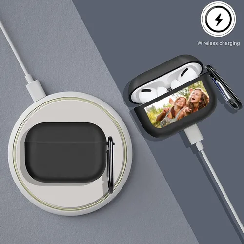 Miniatura 2 de Funda personalizada compatible con AirPods Pro con llavero, personaliza tu foto, texto, nombre para hombres y mujeres