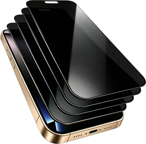 Paquete de 4 protectores de pantalla de privacidad para iPhone 16 Pro Max de 6.9 pulgadas, vidrio templado para iPhone 16 ProMax, marco de luz