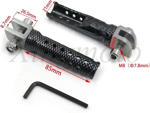 Miniatura 4 de Estriberas plegables para motocicleta, estribos delanteros compatibles con Yamaha FZR 600 XJ 600S YZF 600R 750R 1000 FZS1 FZ-1 R1 R6, pedal