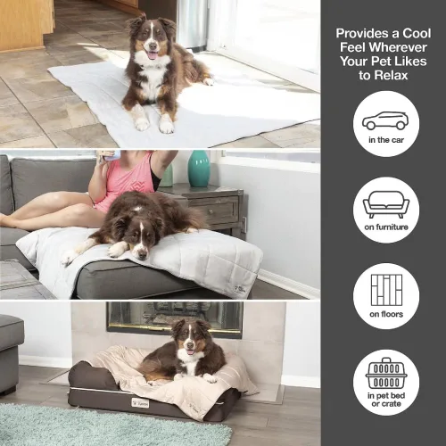 Miniatura 5 de PetFusion Manta refrescante prémium para gatos y perros, manta ligera para mascotas, lavable a máquina, varios tamaños: para mascotas pequeñas a