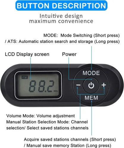 Miniatura 4 de Radio portátil, sintonizador digital ZHIWHIS FM con la mejor recepción, receptor de transistor de bolsillo con sonido estéreo, walkmen a batería