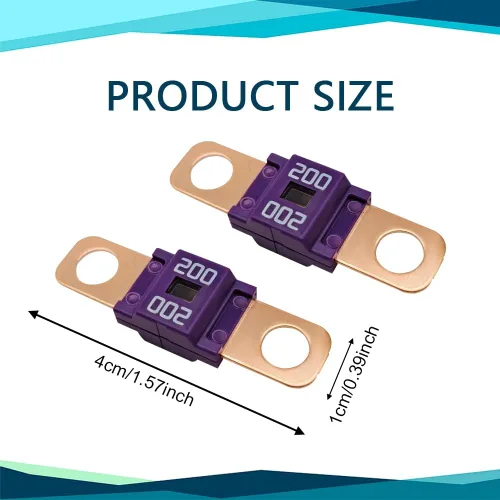 Miniatura 2 de Fusible AMI/Midi de 3 piezas, 200 amperios de alta corriente, atornillado, universal para automóviles, camiones, vehículos de construcción