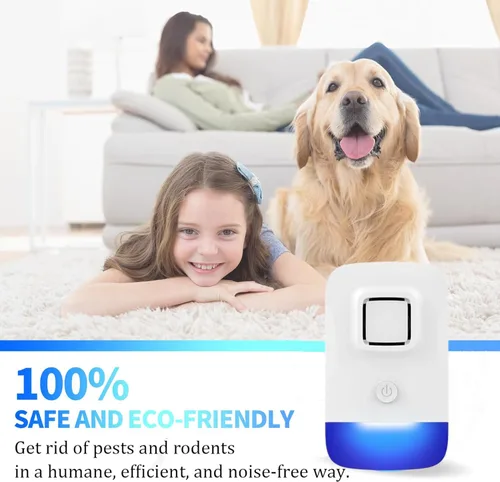 Miniatura 5 de Repelente ultrasónico de control de plagas, repelente electrónico de roedores para interiores y hogares, repelente de mosquitos, asesino