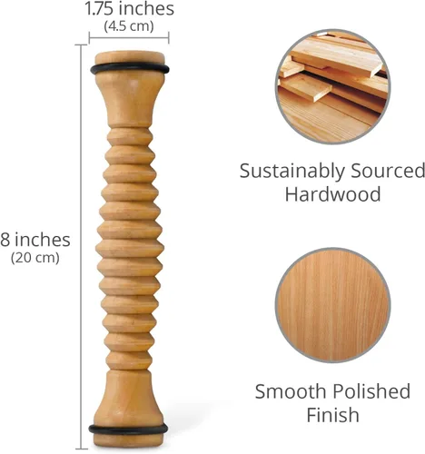 Miniatura 2 de Body Back Rodillo de pie de madera, masajeador de pies para fascitis plantar, para alivio del estrés y relajación a través de fascitis suave