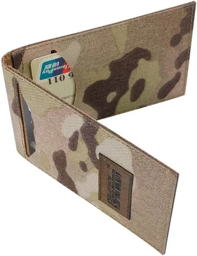 Miniatura 9 de EXCELLENT ELITE SPANKER Funda delgada y plegable con bolsillo frontal para tarjetas de crédito con 2 ranuras para tarjetas (negro)