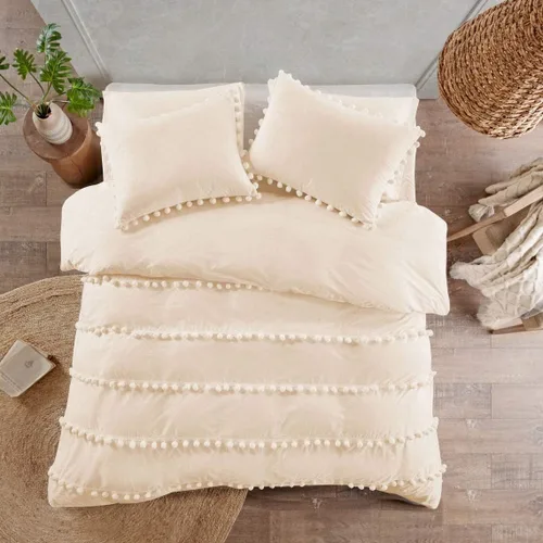 Miniatura 11 de Edredón hippie puro con borlas para dormitorio, manta bohemia con flecos indios, funda de edredón de algodón para mujer con fundas de almohada