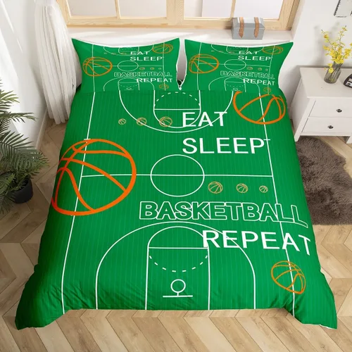 Miniatura 27 de jejeloiu Juego de ropa de cama de fútbol para niños, tamaño individual, juego de funda de edredón de fútbol para niños y niñas, funda de edredón