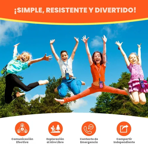 Miniatura 3 de Wishouse Walkie Talkies para niños, paquete de 4 unidades, walkie talkie familiar para adultos y niños de largo alcance, para acampar al aire libre