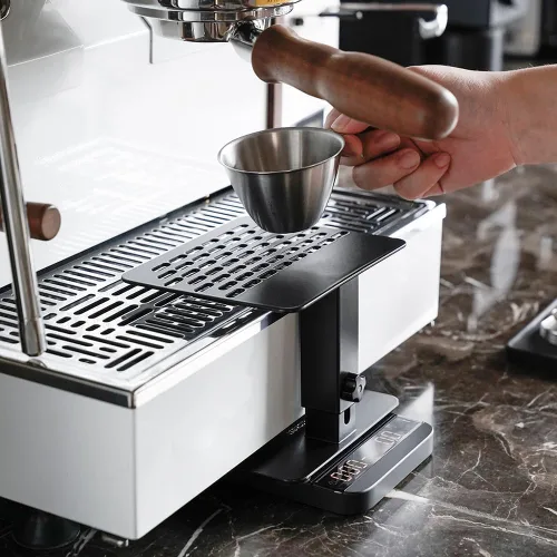 Miniatura 7 de watchget Bastidor de pesaje de café electrónico, altura ajustable, acero inoxidable, báscula de café, soporte para máquina de café expreso, bastidor