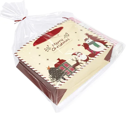 Miniatura 7 de Morepack Bolsas Grandes de Celofán de Fondo Plano, 100 Piezas 12x4x16 Pulgadas Bolsas de Regalo de Celofán Transparentes de Fondo Plano con Ataduras