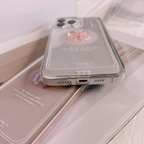 Miniatura 9 de Ownest Compatible para iPhone 7/iPhone 8/iPhone SE Linda Funda de 3D Rosa Moño Delgado Transparente Diseño Estético Protección para Lente de Cámara