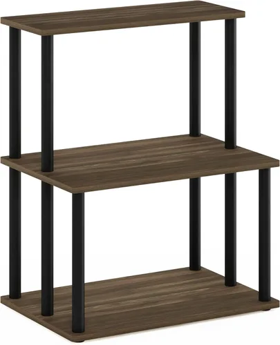 Miniatura 14 de Furinno TURN-N-TUBE - Estantes de almacenamiento, Estante de 3 niveles de 47.4" de ancho para libros, Estante de esquina, Estantes abiertos sin
