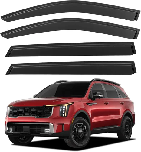 Miniatura 45 de YQAUTEC Viseras de Ventana Protectores de Lluvia para Honda Civic 2022 2023 2024 2025 2026, Deflectores de Viento de Ventilación de Ventana Fuera