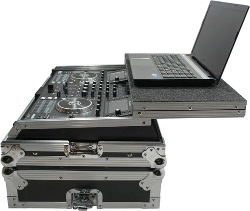 Miniatura 3 de Harmony Audio DJ HCNVLT Flight Glide - Soporte para laptop Road DJ - Carcasa personalizada compatible con Numark NV