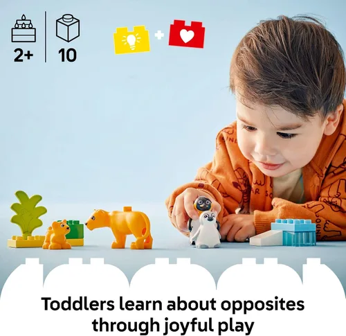 Miniatura 2 de LEGO DUPLO Town Familias de Animales Salvajes Pingüinos y Leones Juguete de Construcción Playset - Juguete de Aprendizaje y Educativo Preescolar