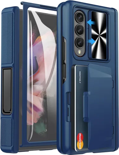 Miniatura 8 de Viaotaily Funda para Galaxy Z Fold 3 con Soporte para Bolígrafo, Funda Fold 3 con Protección de Bisagra y Protector de Pantalla, Funda con Soporte