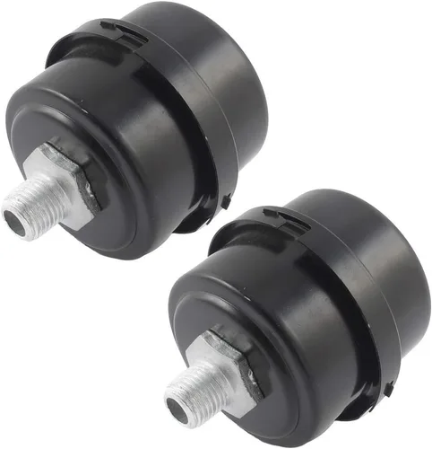 2 piezas 1/4 "BSP 0.512 in compresor de aire silenciador filtro silenciador silenciador de aire compresor de aire de metal, filtro de admisión