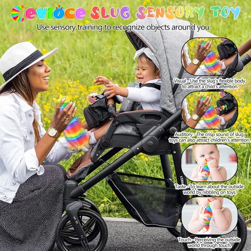 Miniatura 3 de Cevioce Juguete de Babosa para Ansiedad, Juguetes Sensoriales para Niños y Adultos, 3 Piezas de Juguetes Sensoriales para Autismo para Niños