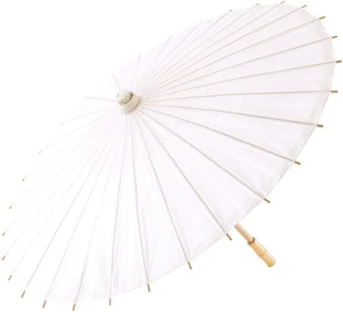 Miniatura 11 de Weddingstar Parasol de papel con deshuesado de bambú, Azul Aqua