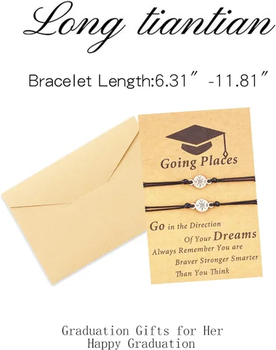 Miniatura 6 de Long tiantian 2 pulseras de corazón con letra inicial, pulseras de 26 letras hechas a mano, pulseras trenzadas de cuerda para hombres y mujeres