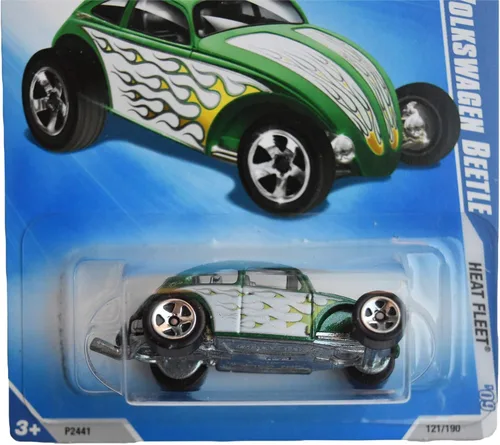 Miniatura 2 de Hot Wheels 2009 Heat Fleet 5/10 Custom Volkswagen Beetle 121/190, Verde