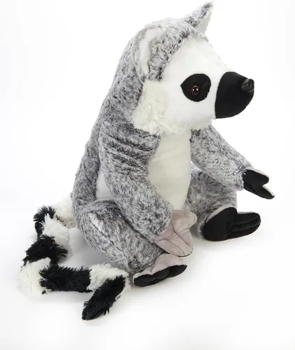 Miniatura 8 de The Petting Zoo Peluche de lémur de cola anillada, regalos para niños, animales salvajes del zoológico Onez, juguete de peluche de lemur de cola