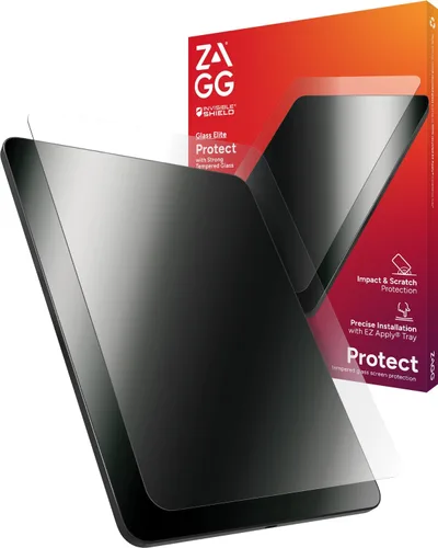 ZAGG Glass Elite - Protector de pantalla para iPad Air de 11 pulgadas (M3)/Air de 11 pulgadas (M2), ultra fuerte, resistente a los arañazos, sin