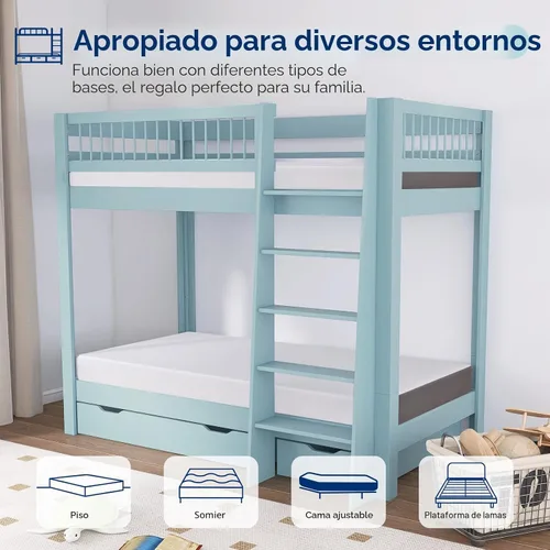 Miniatura 8 de Amazon Basics Colchón de espuma viscoelástica, sensación suave y mullida, 6 pulgadas, individual, blanco/gris