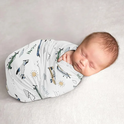 Miniatura 10 de Sweet Jojo Designs Béisbol Bebé Niño Manta Manta Jersey Stretch Knit para Recién Nacido o Infantil Recibir Seguridad - Rojo y Blanco Americana Sports