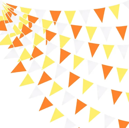 Miniatura 9 de Bandera triangular de tela de algodón para decoración de otoño, boda, cumpleaños, día de Acción de Gracias, hogar, guardería, jardín al aire libre