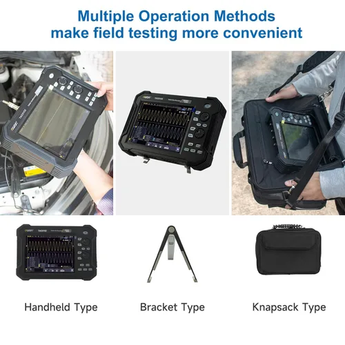 Miniatura 3 de OWON Osciloscopio digital de mano TAO3102 de 2 canales de 8 pulgadas con ancho de banda de 100 MHz y frecuencia de muestreo de 1GS/s, multímetro