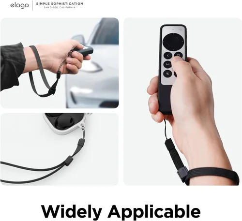 Miniatura 5 de elago Cordón compatible con AirPods Pro 2, correa de muñeca de nailon, seguridad adicional, botón ajustable, ampliamente aplicable