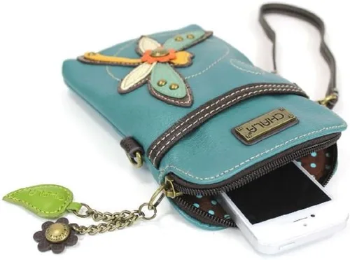 Miniatura 3 de CHALA Bolso cruzado para teléfono celular, piel sintética, lona multicolor con correa ajustable