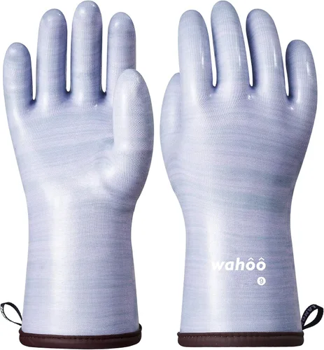 Miniatura 11 de LANON Protection Wahoo Guantes de silicona líquida para horno ahumador, grado de contacto con alimentos, guantes resistentes al calor para cocinar