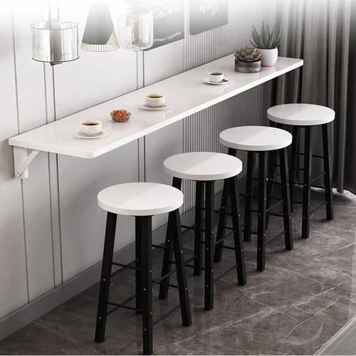 Miniatura 12 de Mesa larga estrecha colgante para el hogar, mesa de comedor para colgar en la pared, pared de cocina plegable, escritorio plegable colgante, tienda