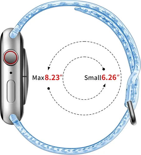 Miniatura 9 de Glitter Diamond Jelly Clear Sport Band Compatible with Apple Watch 45mm 44mm 42mm 41mm 40mm 38mm, iWatch SE2 SE Series 8/7/6/5/4/3/2/1,Waterproof