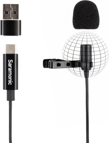 Miniatura 6 de Saramonic LavMicro-U - Micrófono de solapa USB C para iPhone 15, iPad, Android, micrófono de solapa de condensador omnidireccional para vlogging